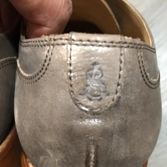 The Office of Angela Scott Ms. Baker Oxfords in Silver Overlay Tan Leather